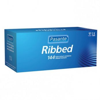 Pasante Ribbed Condoms x 144 