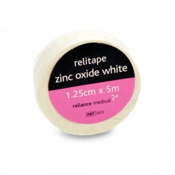 Relitape Zinc Oxide Tape - 1.25cm x 5m - White