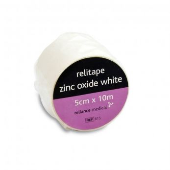 Relitape Zinc Oxide Tape - 5cm x 10m - White
