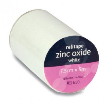 Relitape Zinc Oxide Tape 7.5cm x 5m SINGLE