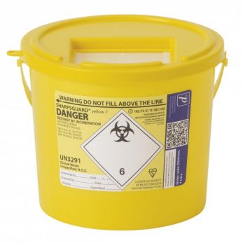 Sharpsguard Yellow 7 Ltr Sharps Bin