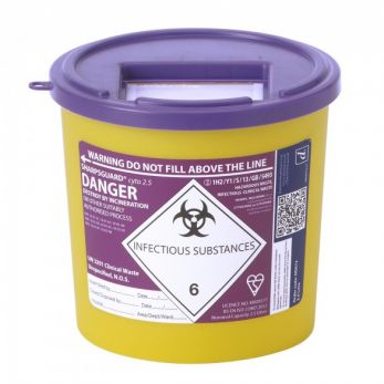 Sharpsguard Cyto 2.5 Litre Sharps Bin