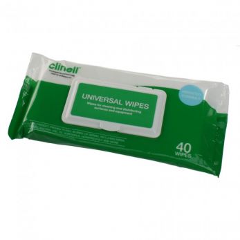 Clinell Universal Sanitising Wipes x 40