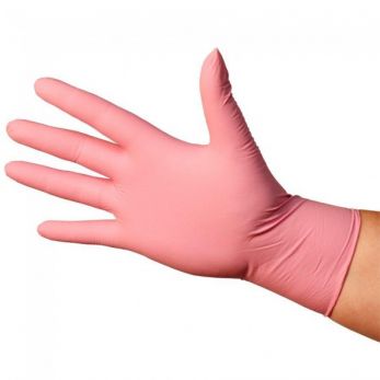 Ultrasoft Pink Nitrile Glove Powder Free - Large x 100