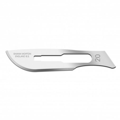 Surgical Scalpel Blade 20 - Carbon Steel - Sterile (Pack of 100)