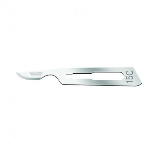 Surgical Scalpel Blade 15C - Carbon Steel - Sterile x 100