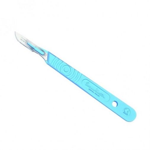 Sterile Disposable Scalpel No.22a Blade with Polystyrene Handle x 10