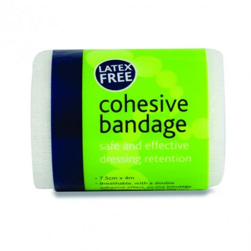Cohesive Bandage - Latex Free?White 7.5cm x 4m
