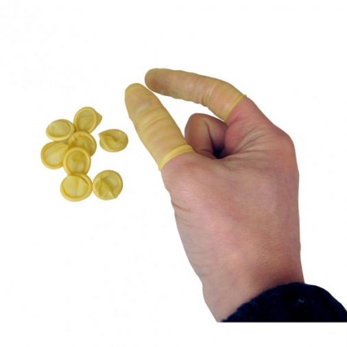 Finger Cots Medium Latex - Beige - Pack of 100