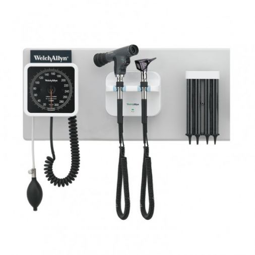 Welch Allyn GS 777 Wall Unit - PanOptic Ophthalmoscope & Diagnostic Otoscope with an Aneroid Sphygmo