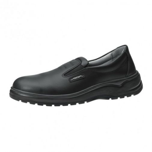 Abeba "Light" Steel Toe-Capped Nursing Shoes - Smooth Black Leather