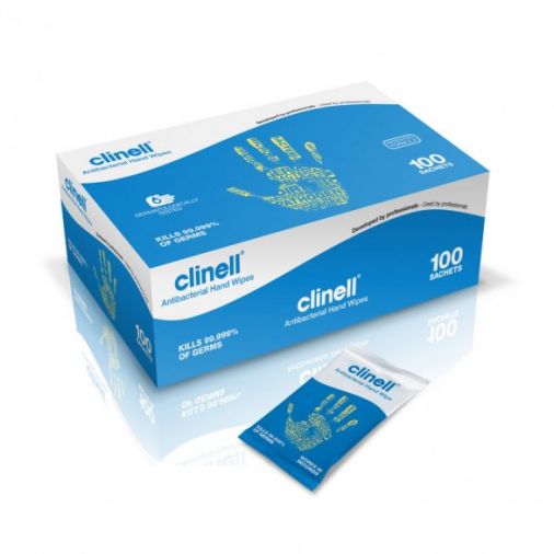 Clinell Antibacterial Hand Wipes x 100