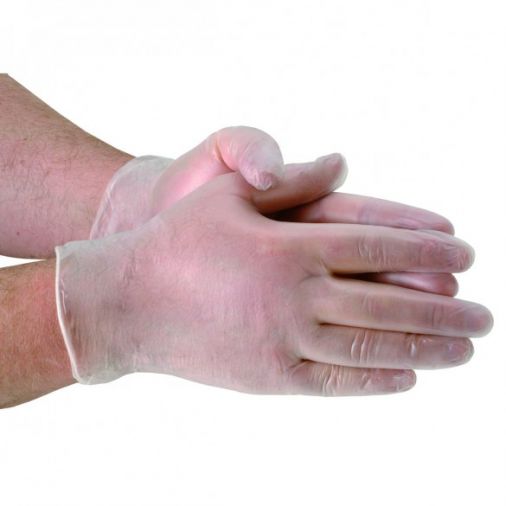 Bodyguards Clear Vinyl Powder Free Gloves - Medium, Non-Medical x 100