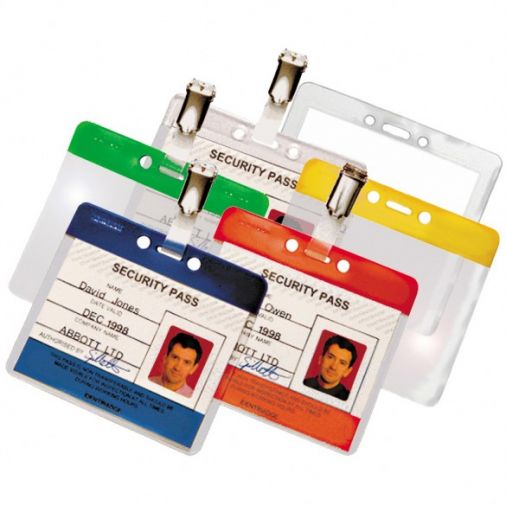 Landscape Security Badges - 80 x 100mm - Pack of 50 