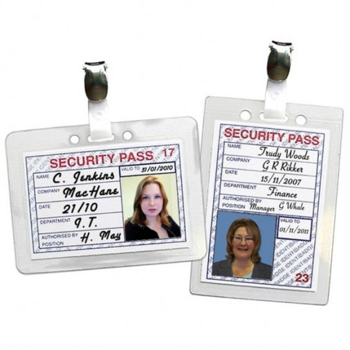 Portrait Security Badges - 60 x 90mm - Pack of 25