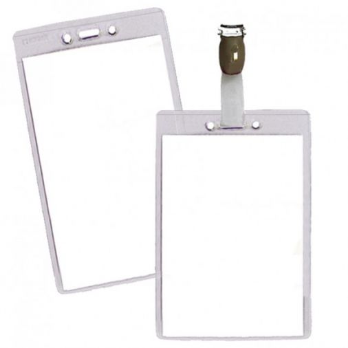 Portrait Secruity badges - Straps Included -90 x 60mm - Pack of 25
