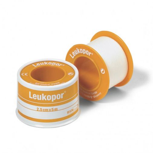 Leukopor Zinc Surgical Adhesive Tape - 2.5cm x 9.2m per Roll