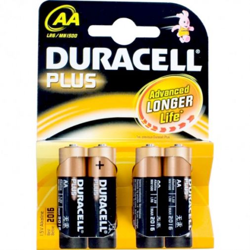 Duracell Plus AA Batteries 4 pack