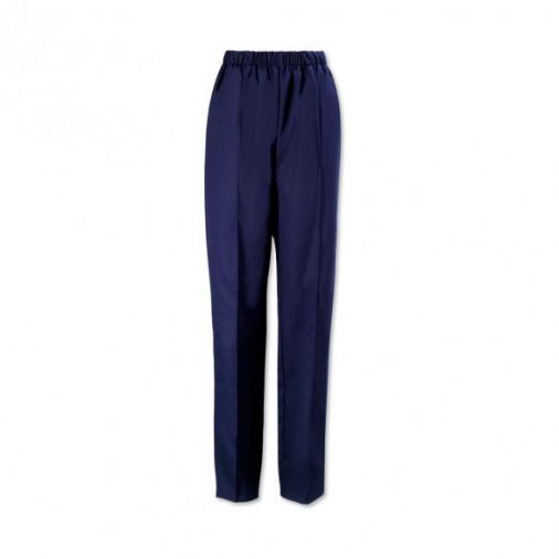 Women's Elasticated Waist Trousers - Navy Blue
